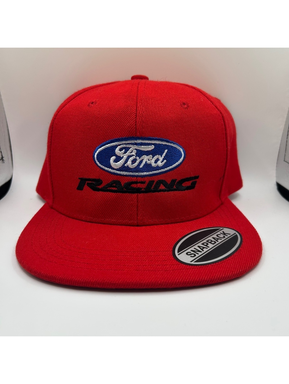 Ford Racing embroidered red snapback cap